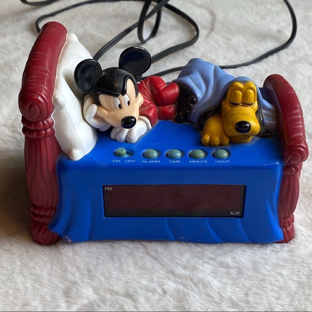 Westclox General Time Corp. Disney Mickey and Pluto Vintage Alarm Clock